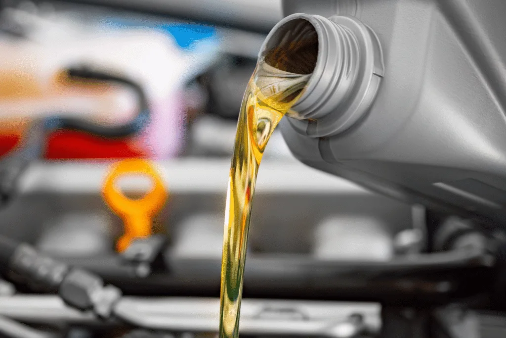 oil change service filling oil